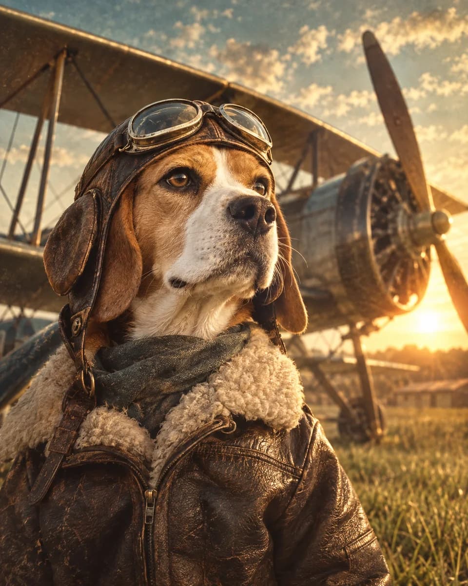 Aviator illustrative style example