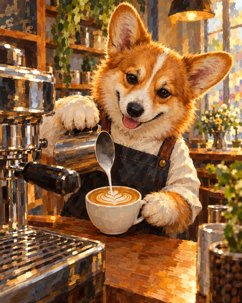 Barista illustrative style example