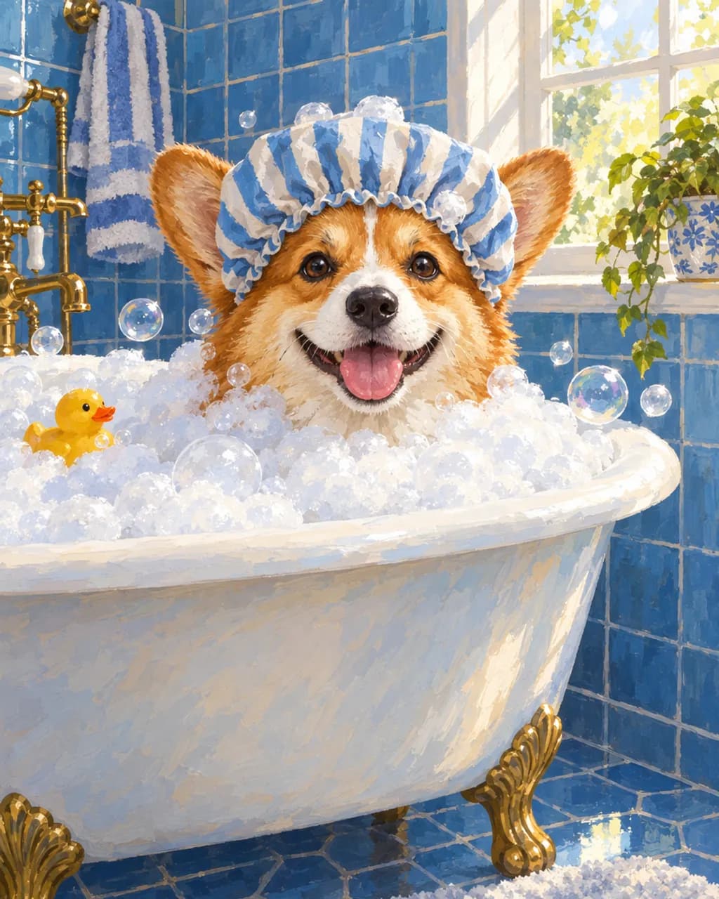 Bubble Trouble illustrative style example