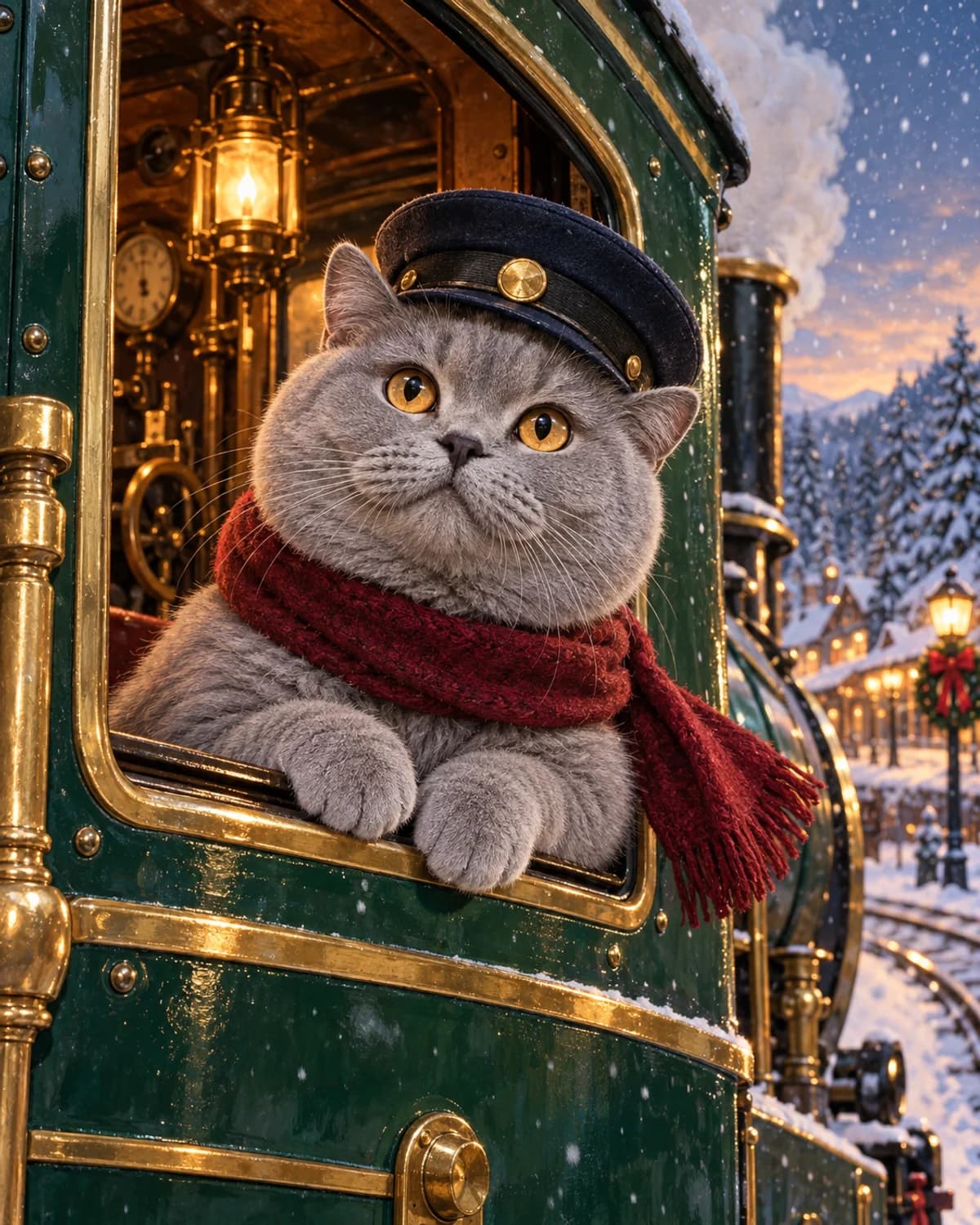 The Christmas Express illustrative style example