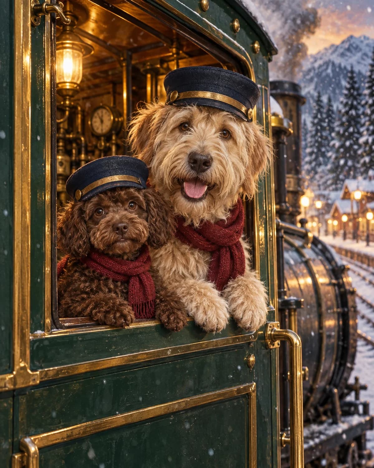 The Christmas Express illustrative style example