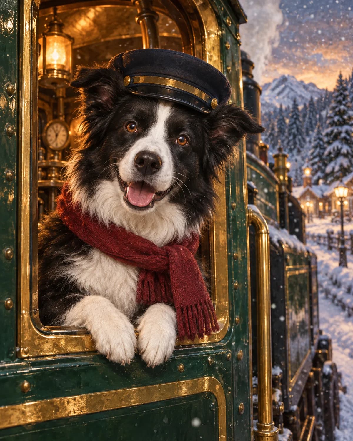 The Christmas Express illustrative style example