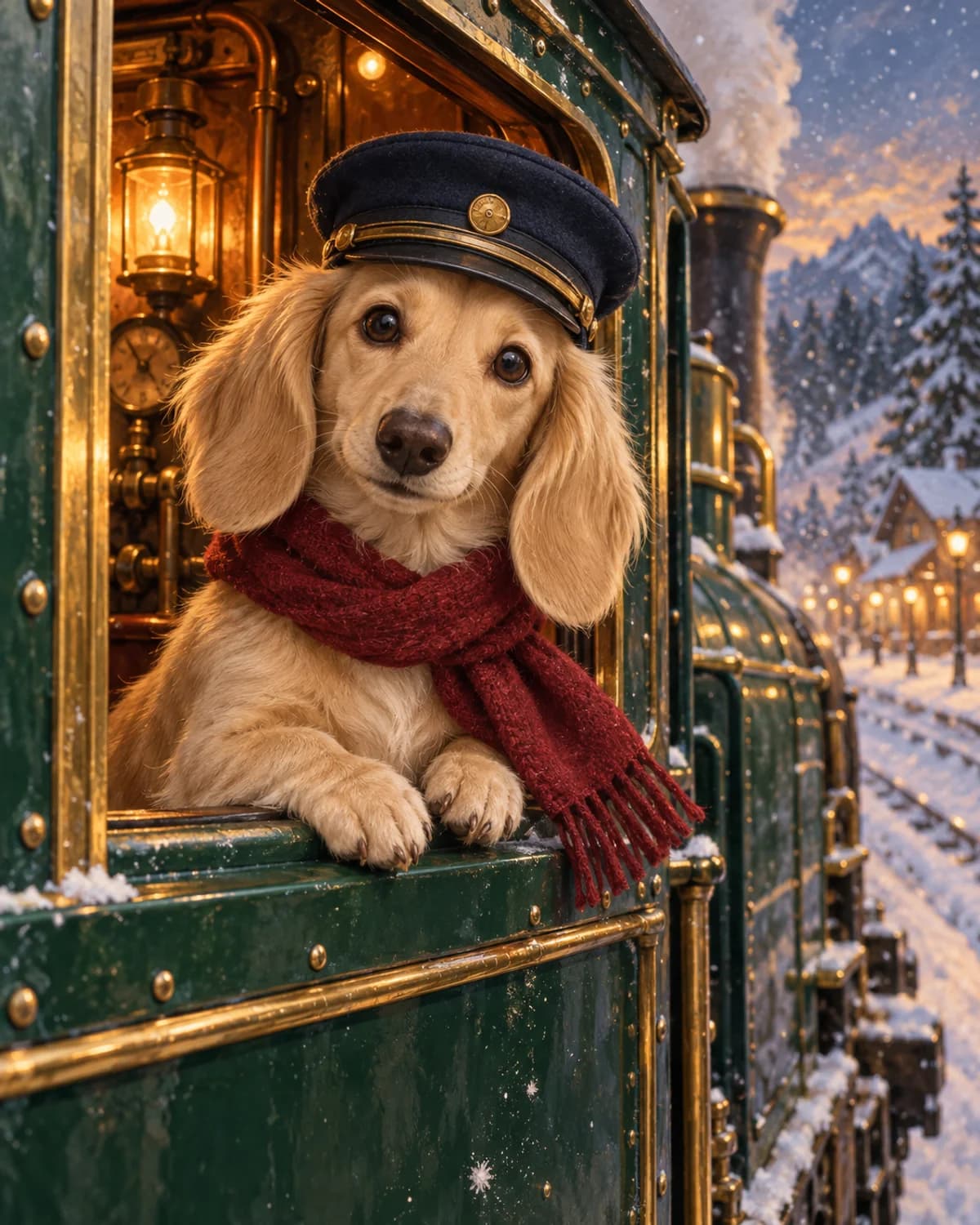 The Christmas Express illustrative style example