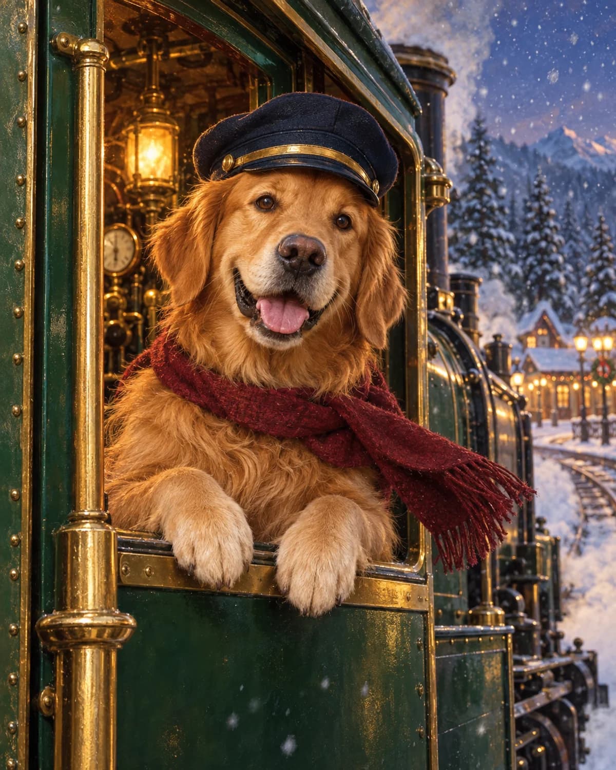 The Christmas Express illustrative style example