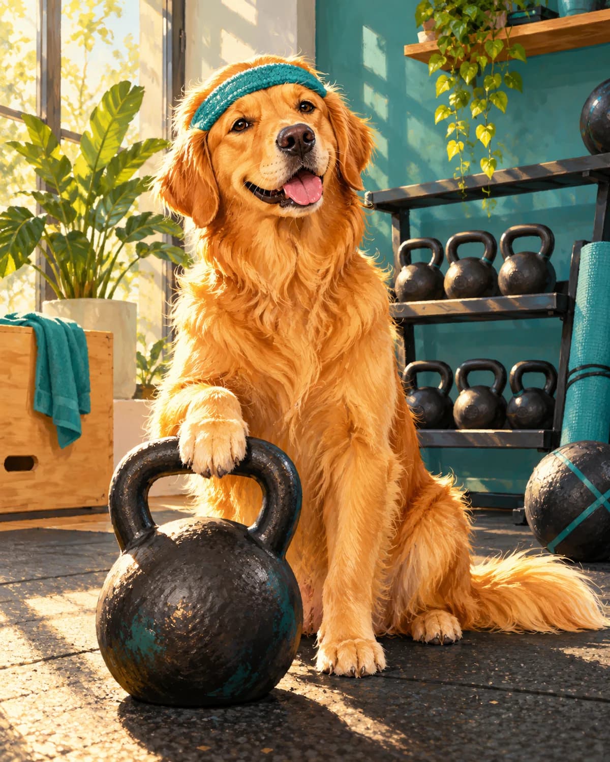 Kettlebell Captain illustrative style example