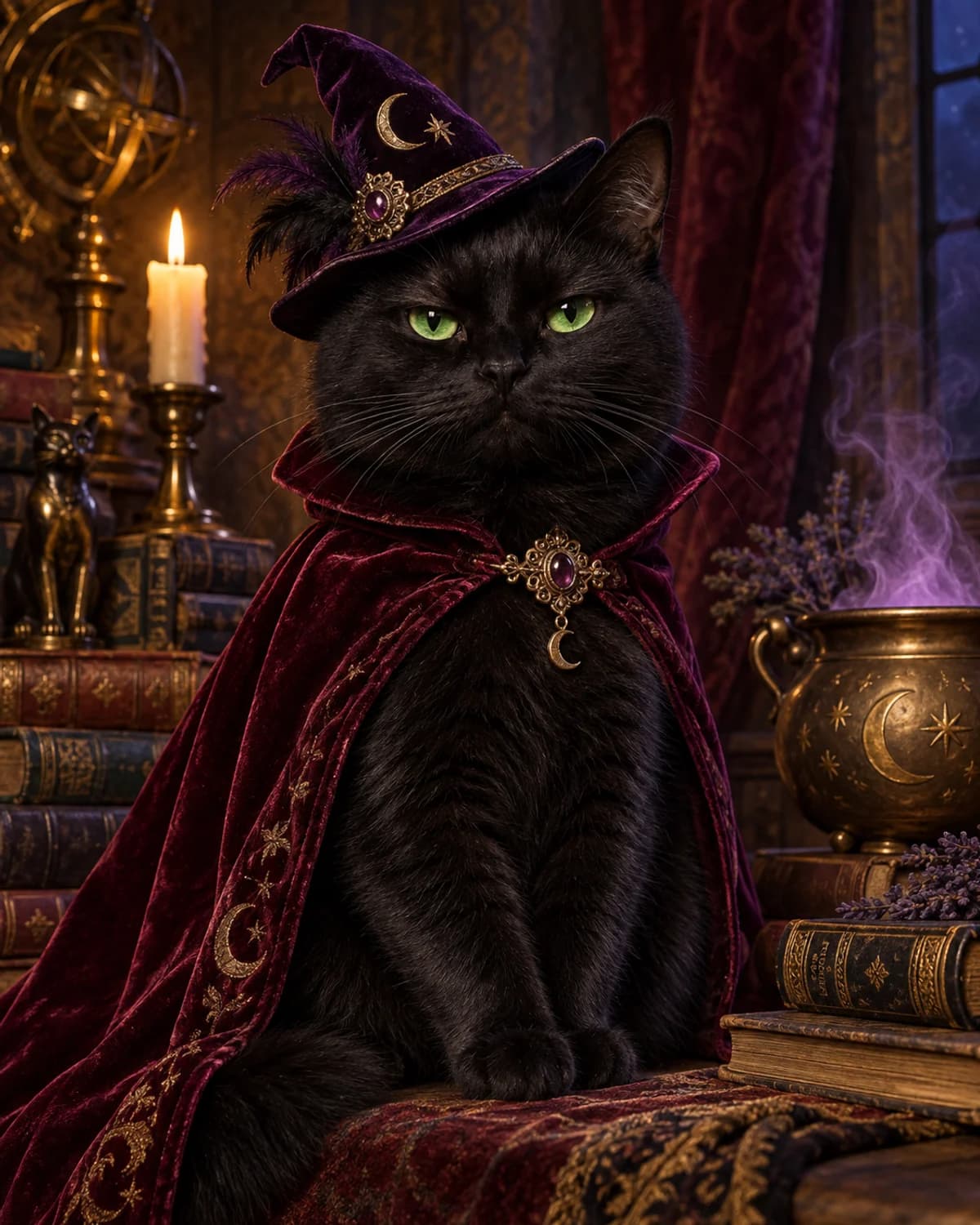 The Midnight Coven illustrative style example