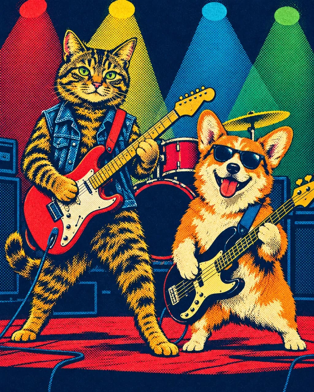 The Band illustrative style example