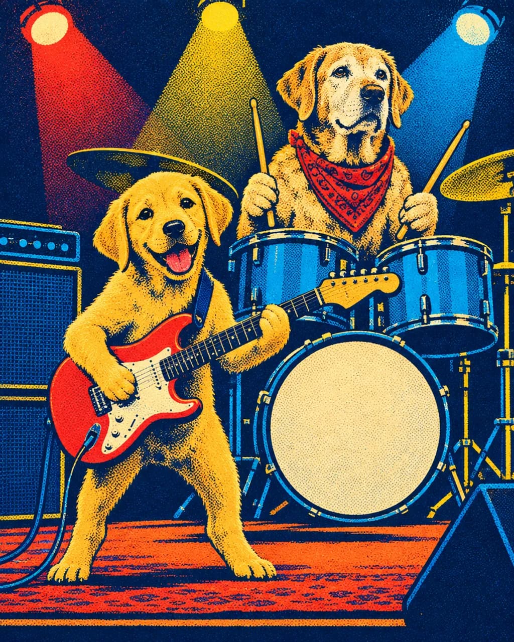The Band illustrative style example