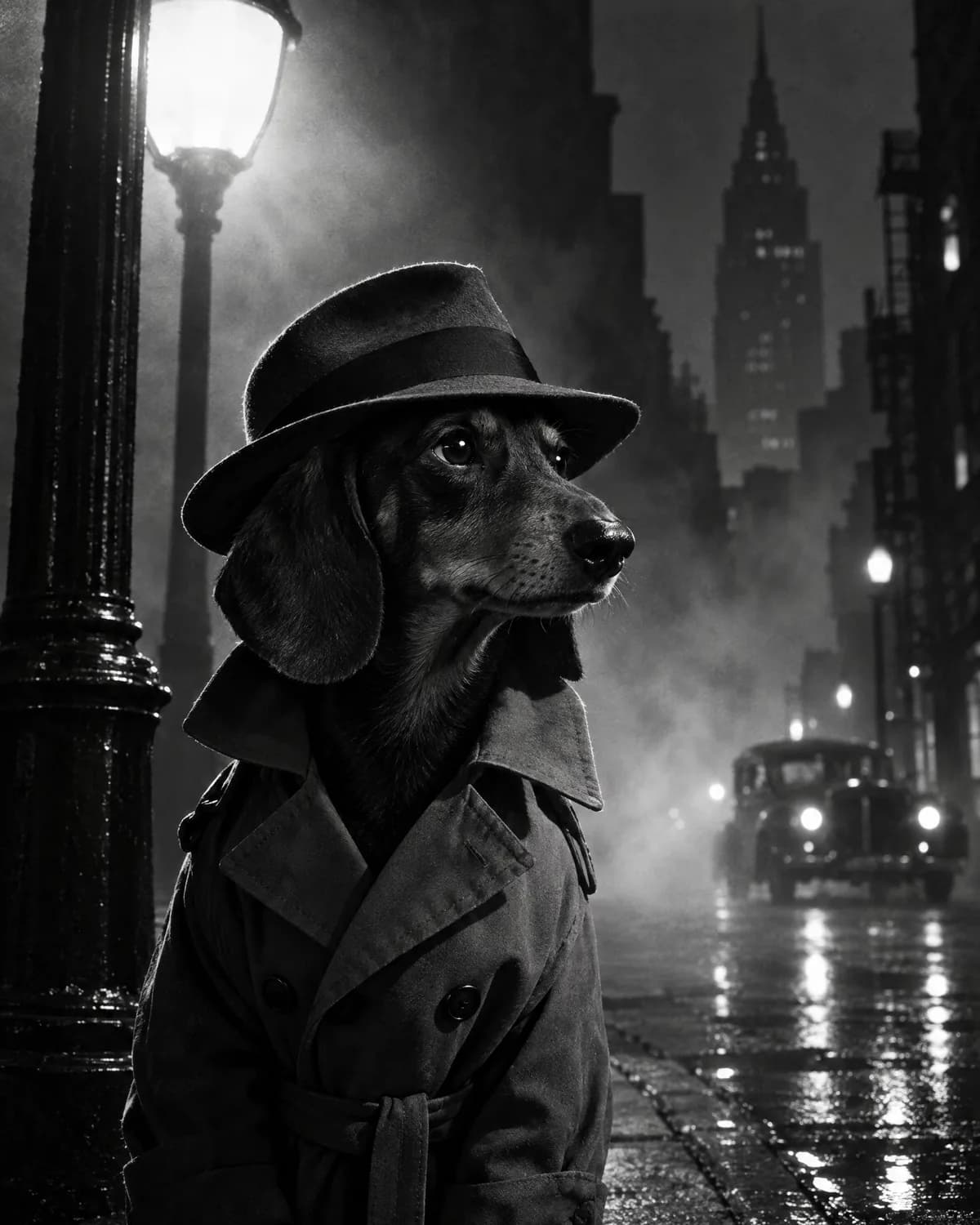 The Detective illustrative style example