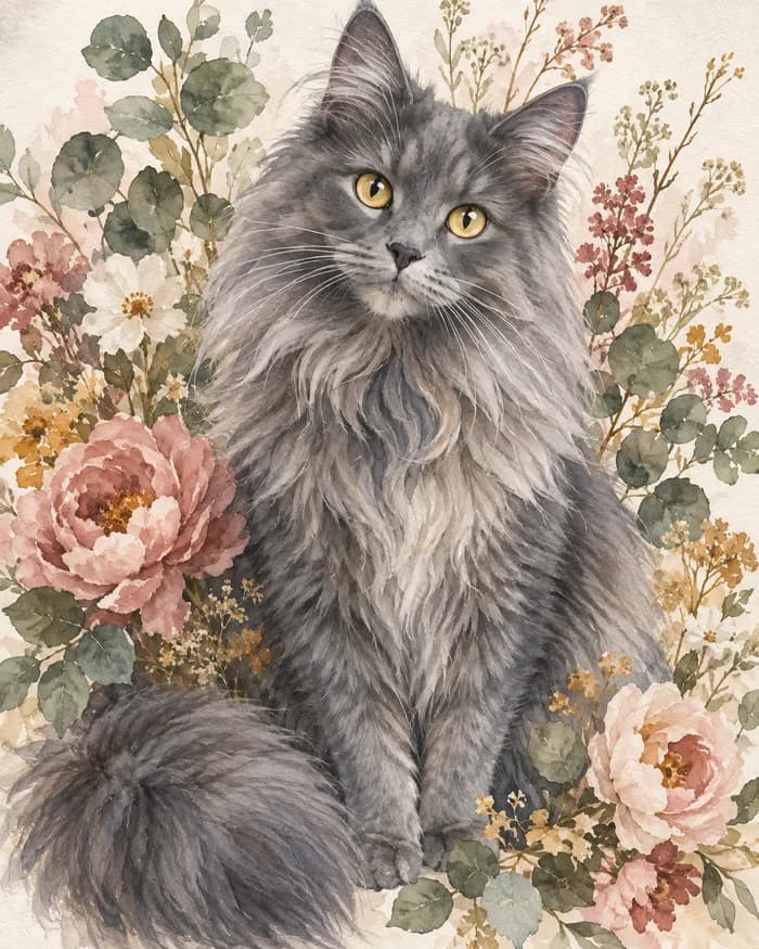 Watercolor Bloom illustrative style example